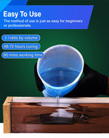 Résine époxy transparente cristalline de qualité A++ à faible odeur, sans bulles, 3:1, pour coulée profonde, 2-4 pouces, pour tables en bois et en bois de rivière