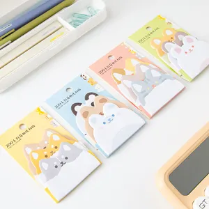 High Quality Office Supplies Custom Cartoon Animals Shape Self-stick Memo Pad Stationery Cute Sticky Notes