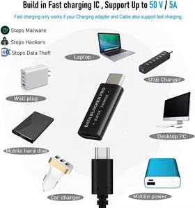 Bloqueador de Datos de Seguridad USB-C Anti-Hacker con Carga Rápida de 5A (USB-A a Tipo-C) – Protege iOS y PC de Robo de Datos y Sincronización - Product Image 2