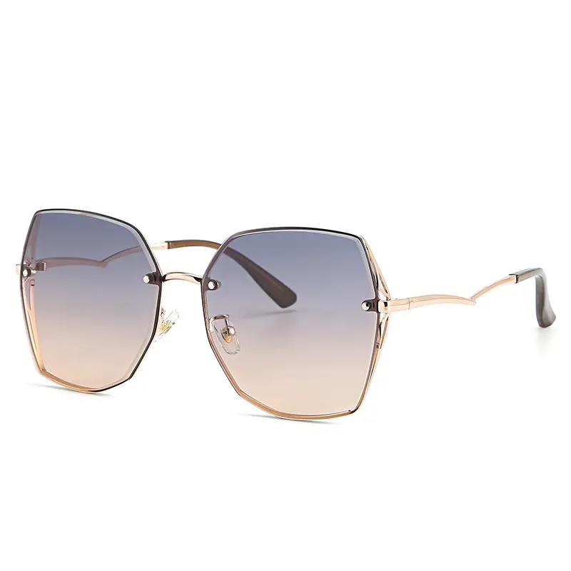Nuevas gafas de sol huecas de Metal de lujo a la moda, gafas de sol polarizadas Anti-UV para mujer
