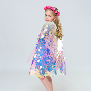 Capas de Sirena con Lentejuelas para Niñas, Capa Infantil para Halloween y <span class=keywords><strong>Navidad</strong></span>, Gran Venta en <span class=keywords><strong>Amazon</strong></span> - Product Image 5