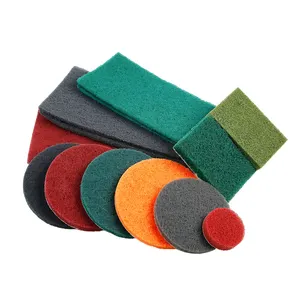 Scouring Pad Manufacturers Heavy Duty Colorful Scrub Pads Roll Industrial Cleaning Sponge Scour Pad Roll