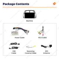 Lecteur multimédia tactile pour voiture MEKEDE, 4 cœurs, CarPlay, Android Auto, radio FM, 2+32 Go pour Toyota RAV4 2001-2006