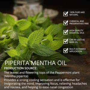 Aceite esencial puro de Grado Superior Mentha Piperita Oil Aceite de menta y menta prensado en frío para hidratar y reafirmar el cuerpo - Product Image 4