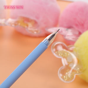 कार्टून <span class=keywords><strong>Pompon</strong></span> पोम कलम स्कूल स्टेशनरी प्यारा बच्चों छात्र गेंडा शराबी गेंद जेल पेन 2660 - Product Image 6