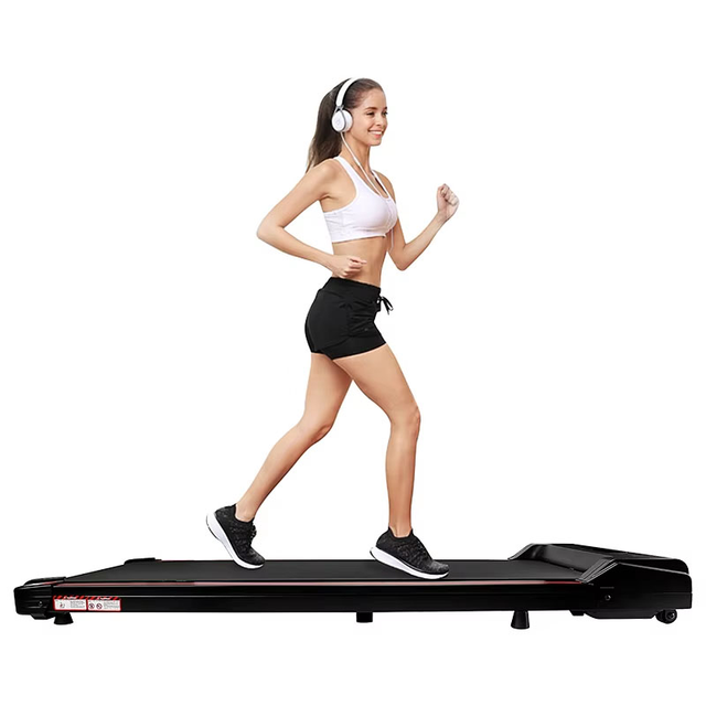 NJ Incline Under Desk Treadmill Compact Walking Pad for Small Space Portable Treadmill With Remote Customizable