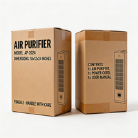 Boîte d'emballage pour purificateur d'air imprimée sur mesure, boîte d'expédition d'appareils en carton ondulé résistant et imperméable