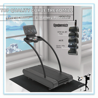 Mesin Lari Treadmill Lengkung Komersial Kualitas Terbaik Baru, Pembangkit Tenaga Sendiri, Mekanis, Nirkabel, Portabel untuk Kebugaran di Gym