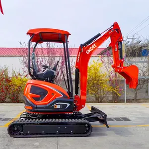 SKT çin Mini küçük ekskavatör 1 Ton 2.5 Ton Mini bagger greyder kauçuk parça paletli ekskavatör Ce