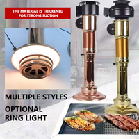 Tuyau d'évacuation de fumée télescopique pour barbecue de table coréen, tuyau de fumée pour barbecue