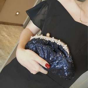 Bolso de Mano de Lujo Brillante Personalizado en Oferta, Bolso de Noche con Cuentas Brillantes, Bolso de Fiesta para Graduación, Boda - Product Image 4