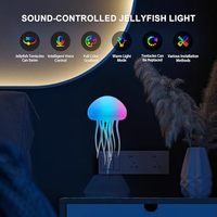 Lampe méduse silencieuse améliorée avec des jambes dansantes, lampe de chevet pour chambres à coucher, salon et cadeaux de Noël