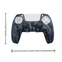 Coque en silicone pour manette DualSense PS5, grip pour manette Playstation 5, protection par transfert d'eau, housse de protection pour manette