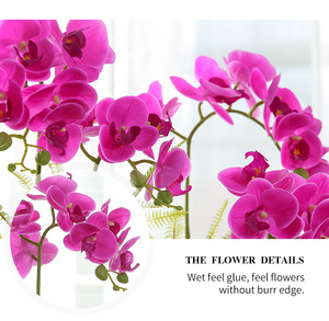 Haute qualité en gros vraie touche 3D impression orchidée papillon bouquet maison jardin mariage fleurs artificielles pour la décoration - Product Image 3