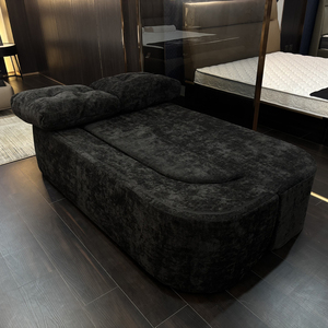 Wholesale Convertible Indoor Furniture Love Seat Sleeper <b>Sofa</b> Modern Brown Vacuum Packed Compressed Villa Living Room 2 Seater - Product Image 2