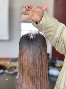 Mini perruque timide pour femmes Toppers de cheveux humains vierges avec des nœuds simples soyeux et droits de 130% de densité transparents en stock - Product Image 3