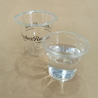 Gobelets à sauce froide jetables en PLA transparents et biodégradables de 1oz, 2oz, 3oz, avec couvercles à ouverture facile, personnalisables avec logo moderne, pour fêtes