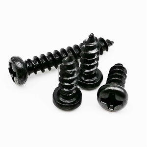 Viti Autofilettanti per Legno M2 M2.6 <span class=keywords><strong>M3</strong></span> <span class=keywords><strong>M3</strong></span>.5 in Acciaio Nero, Testa Svasata Piatta Phillips Mini Micro Piccola - Product Image 1