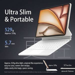 Funda para <span class=keywords><strong>iPad</strong></span> <span class=keywords><strong>Pro</strong></span> 11 (M4/M5) con Teclado Mágico, Trackpad, Soporte Magnético Flotante, Bluetooth, Gestos Multitáctiles, Teclado Ultra Delgado - Product Image 2