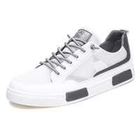 Chaussures de course respirantes en maille pour hommes, tendance mode, avec embout en forme de bateau, semelle intérieure en PVC, décontractées et plates, pour toutes les saisons