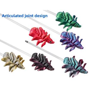 <span class=keywords><strong>Betta</strong></span> <span class=keywords><strong>Pesce</strong></span> <span class=keywords><strong>Betta</strong></span> <span class=keywords><strong>Pesce</strong></span> in Plastica Stampata 3D-Leggero Acquario Decorazione di Pesci Espositore di Formazione di Aiuto Giocattolo Giunti mobili per i Pesci - Product Image 1