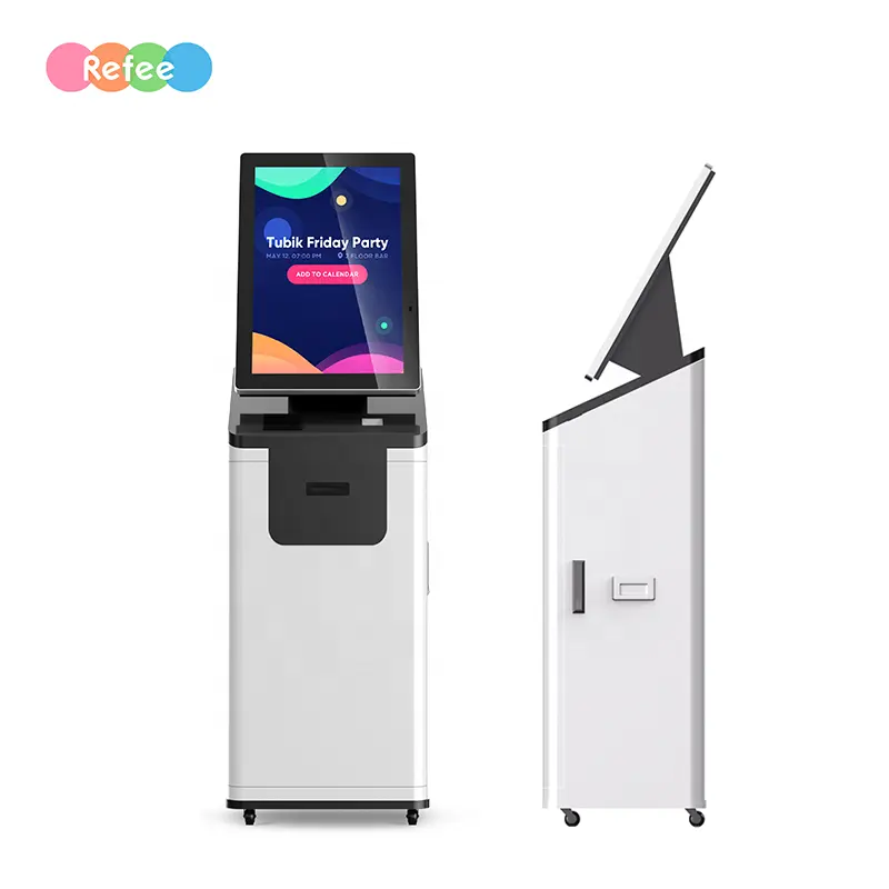 24 дюймов самообслуживания для сенсорный экран киоск с оплатой, банковское оборудование самостоятельно оплатить машина QR сканер штрих-кода терминал