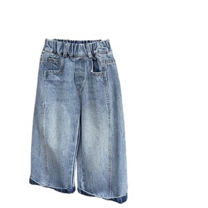 <span class=keywords><strong>Jean</strong></span> en denim bleu coupe droite pour enfants, style américain, en coton super-suédé, bonne texture, pour garçons et filles, coupe ample - Product Image 5