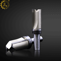 Mata Router Trim Straight Flush Trim 3/8 inci, dengan pola Bearing atas berlapis OEM mendukung pemangkas laminasi Flush untuk dijual