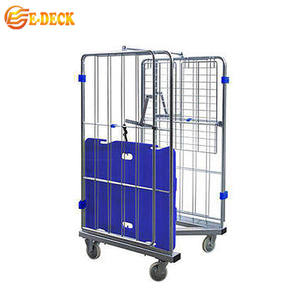 En iyi fiyat galvanizli depolama çelik Metal iki taraflı rulo kafes arabası - Product Image 6