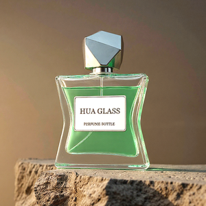 Nouvelle conception <span class=keywords><strong>de</strong></span> flacon <span class=keywords><strong>de</strong></span> <span class=keywords><strong>parfum</strong></span> vide irrégulier et plat, transparent, 15 ml, 50 ml, 100 ml, personnalisé, artistique, avec couvercle en verre doré, argenté ou blanc - Product Image 4