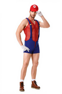 Mono de Cosplay <span class=keywords><strong>Luigi</strong></span> para hombre, divertido disfraz inspirado en Anime de Halloween con vestidos elegantes y trajes, pantalones inspirados en personajes de TV - Product Image 6