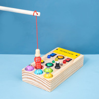 Planche occupée en bois personnalisée pour enfants interrupteur de route à LED couleur claire jeu cognitif Montessori jouets éducatifs de pêche pour les enfants