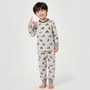 Hongbo Hợp Thời Trang Trẻ Em Của Kid Đồ Ngủ Tùy Chỉnh In Ấn Da Thân Thiện Tre Viscose 100% Cotton Toddler Pyjama Cho Bé Trai 7 Năm - Product Image 2
