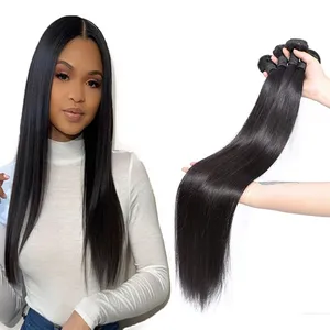 Limited free sample human hair extension original mink Brazilian virgin hair straight weaves bundles distributor