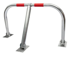 Barrera de estacionamiento manual en forma de M, plateada, con bloqueo y protector de aparcamiento - Product Image 4