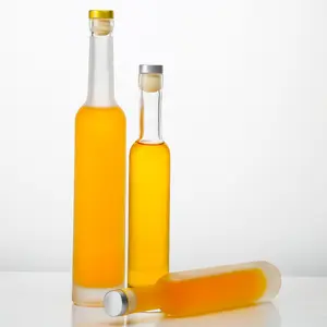 オフセット印刷ガラスデカール付き白ワイン飲料グレード用のカスタム750ml & 500mlホウケイ酸ガラスボトル