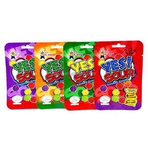Custom Printed Holographic Die Cut 3.5g/28g Candy Ziplock Bags Resealable Moisture Proof Mylar Stand Up Pouches <strong>with</strong> Hang Hole - Product Image 3