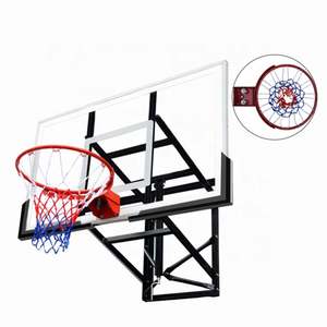 But de basket-ball mural d'extérieur en verre trempé, cerceau réglable pour panier de basket-ball - Product Image 5