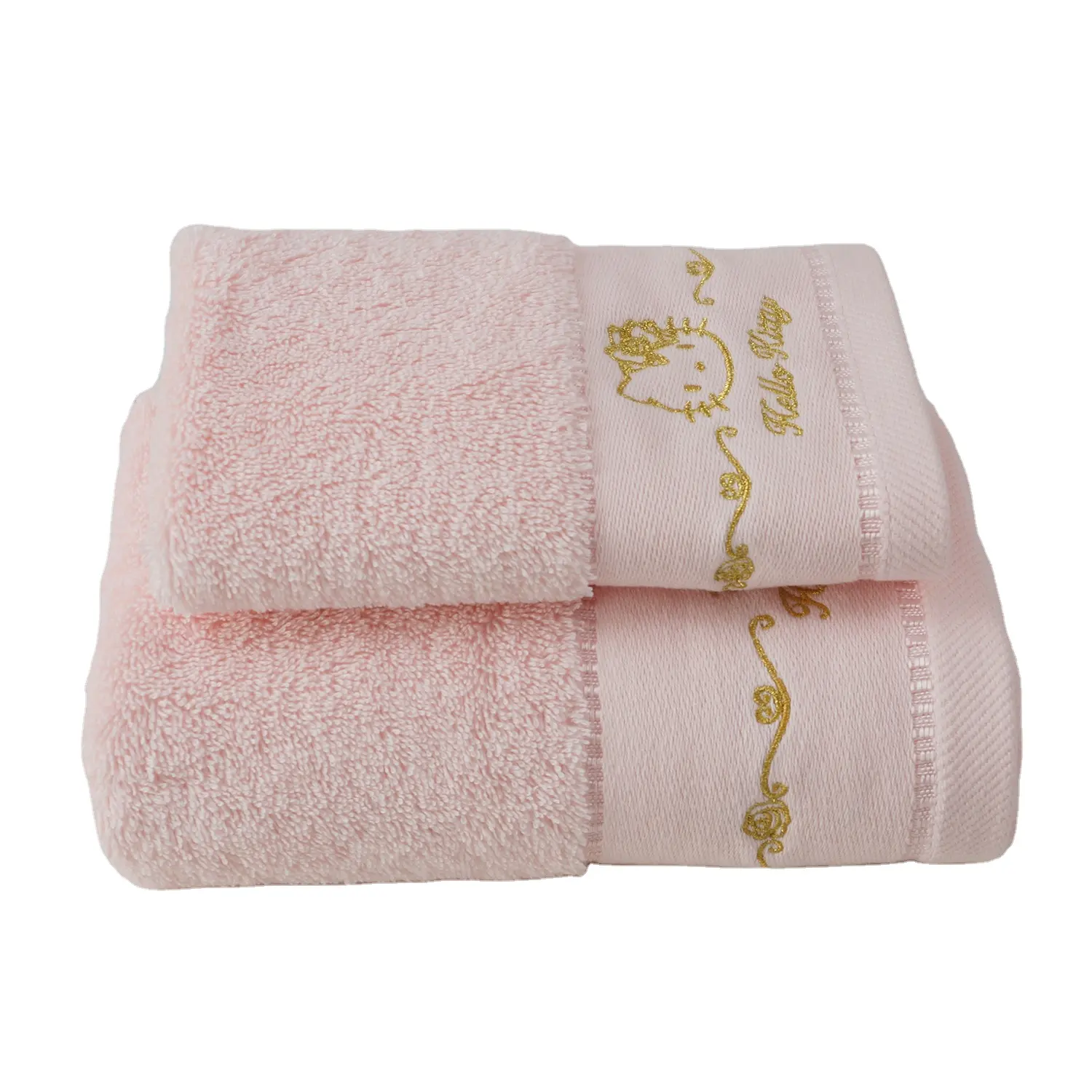 Оптовая продажа, качественные товары для отеля, розовое полотенце для лица, 100 хлопок