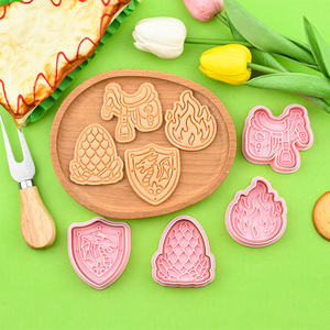 Moule à biscuits en plastique écologique de la série Dragon Magic, design 3D œuf de dragon flamboyant, <span class=keywords><strong>emporte</strong></span>-pièces imprimés DIY - Product Image 6