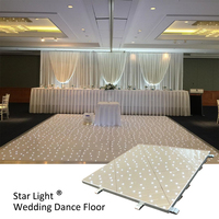 Pas cher Prix Noir 16x16ft location de mariage Starlit Starlight sans couture blanc led starlit piste de danse Pour la location de mariage