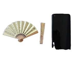 Chinese Red Mini Japanese Foldable <b>Handheld</b> <b>Fan</b> Bamboo DIY Wedding Decoration for Kids Business Gift - Product Image 3