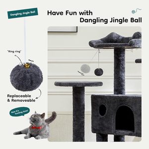 Casa per animali domestici multilivello con torre per gatti da 54 pollici - Product Image 2