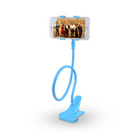 60 °   Support de téléphone rotatif mains libres, support à pince flexible col de cygne à maintien robuste pour lit et bureau