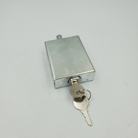 Serrure de porte folle à broche unique en boîte avec plaqué noir