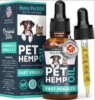 Huile de chanvre pour chats, extrait de chanvre biologique, multivitamines, absorption rapide, gouttes apaisantes et sécurisées pour le soutien des articulations, pour toutes les étapes de vie