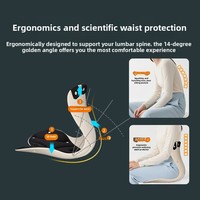 Coussin lombaire ergonomique pour chaise, protection de la taille, pour une utilisation prolongée, correction de la posture pour étudiants et adultes