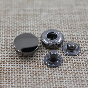 Manufacturer Custom High Quality Gold Color Flat Zinc Alloy Metal Four Part <strong>Snap</strong> <strong>Button</strong> for Coat - Product Image 5