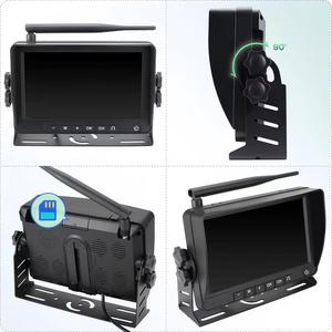 Kỹ thuật số không dây không thấm nước ip69 xây dựng cẩu tháp máy ảnh 7 inch DVR Quad hệ thống màn hình với điểm mù giám sát Kit - Product Image 4