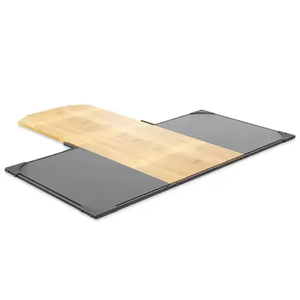 Spor ekipmanları ağırlık kaldırma Deadlift platformu kauçuk katı ahşap halter platformu - Product Image 3